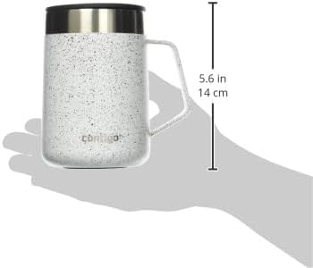 Contigo Streterville Stainless Steel Mug with Handle, 14 oz, Salt Powder Coat Speckle