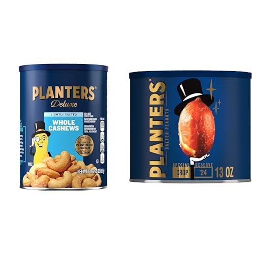 PLANTERS Deluxe Lightly Salted Cashews, 1lb 2.25oz + PLANTERS Special Reserve Peanuts, 13oz
