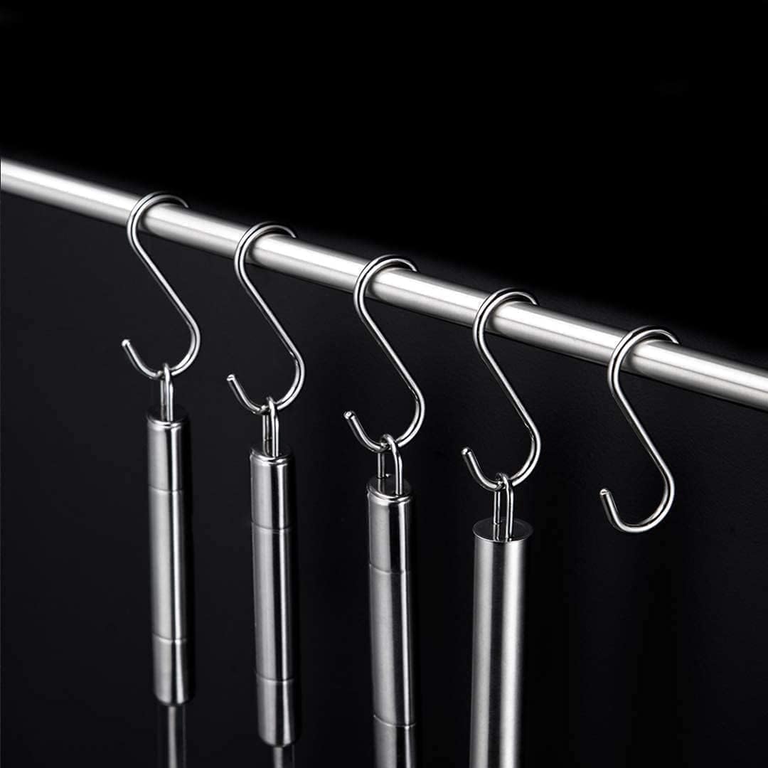 ARTOYS Stainless Steel S Hooks - Pack of 10, 3 Inches, 4mm Diameter, 50lbs Load Capacity - Electroplated Surface
