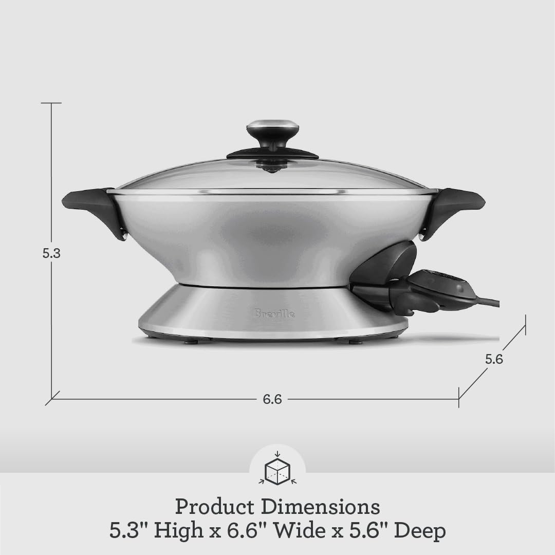 Breville BEW600XL Hot Wok, 6 Quart, Brushed Stainless Steel