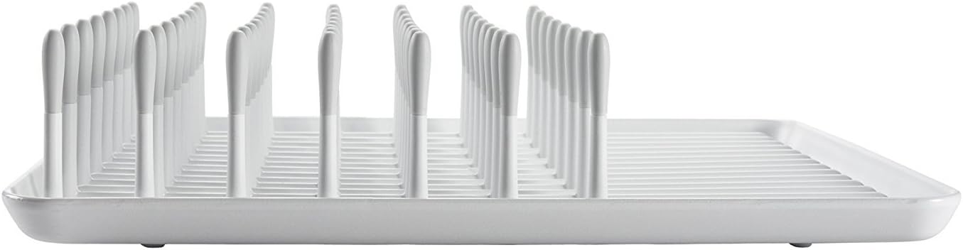 OXO Good Grips Compact Dish Rack, Biscuit, 13-3/4" x 10-3/8" x 3-1/2" h for Storage