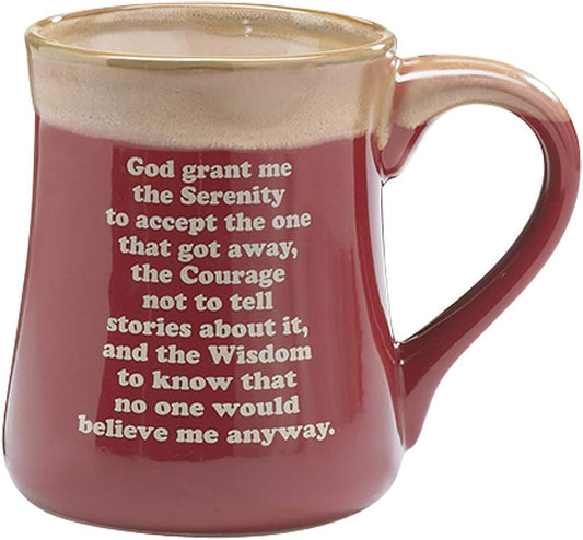 "Born To Fish" Coffee Mug with Fisherman's Serenity Prayer Great Fishing Gift