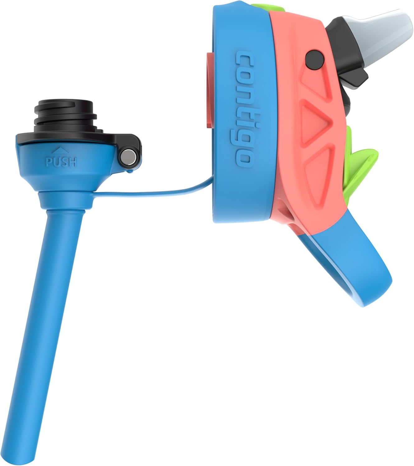 Contigo AUTOSPOUT Water Bottle, 13 oz, Coral Blue/Poppy