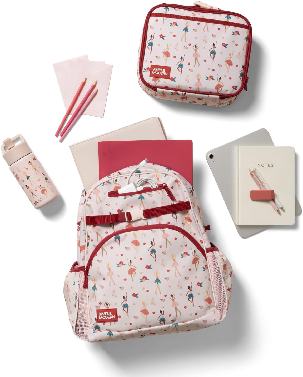 Simple Modern Large Disney Kids Backpack for School Girls and Boys | Princesses Elementary Backpack for Teen | Fletcher Collection | Kids - 16" tall | Princess Rainbows