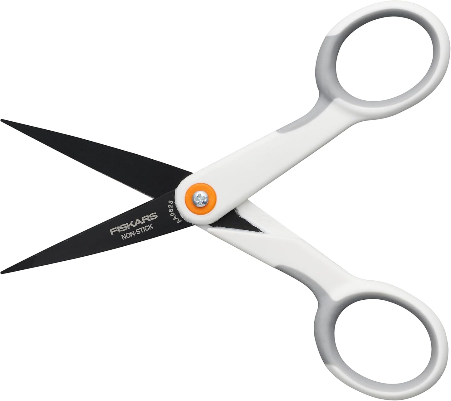 Fiskars Micro Trip Scissors, SoftGrip Precision Cutting Shears, Non-Stick Stainless Steel Blades, 5 inches