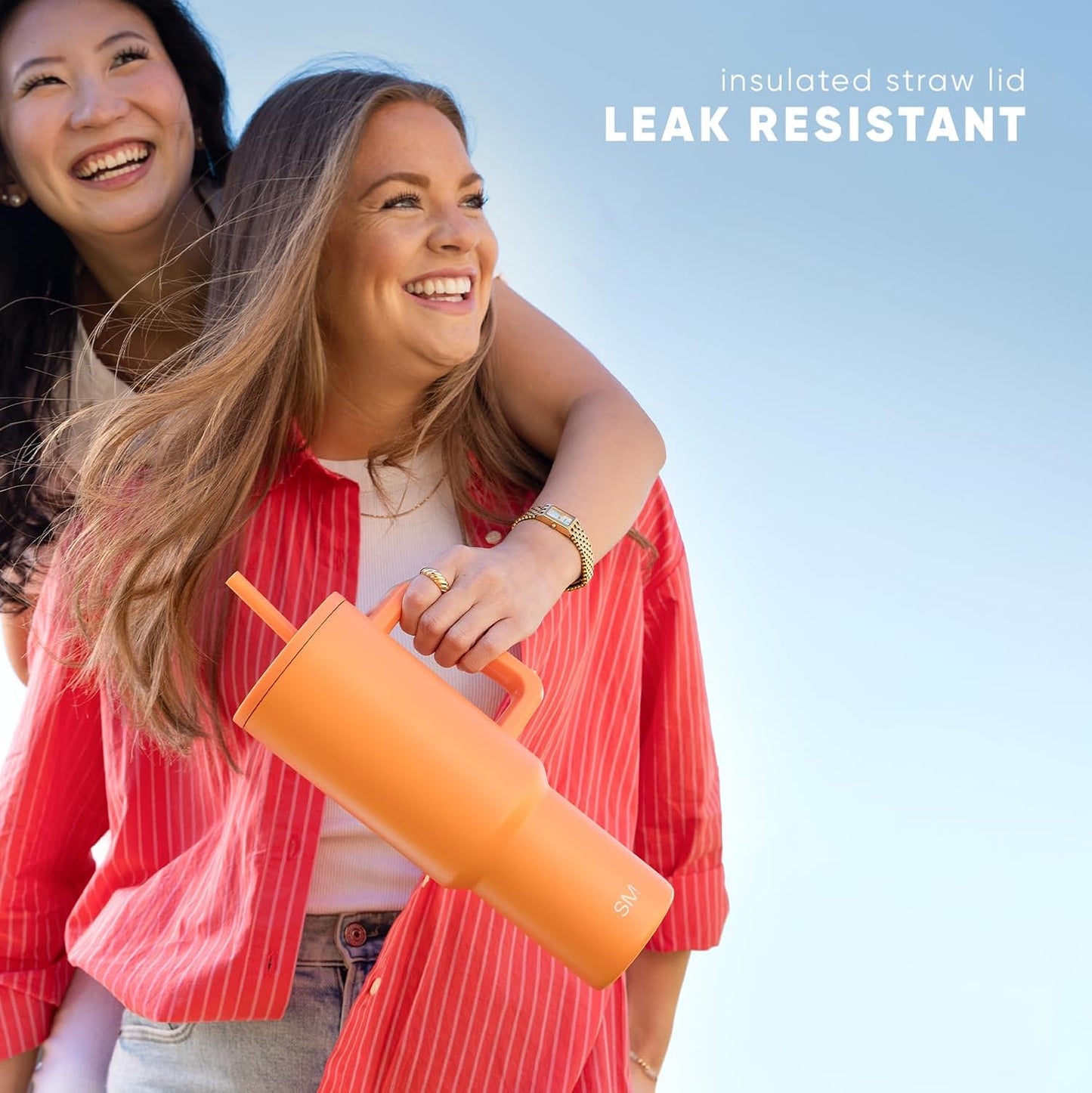 Simple Modern 40 oz Trek Tumbler with Handle and Straw Lid | Cup Holder Friendly Insulated Stainless Steel Travel Mug | Lavender Mist