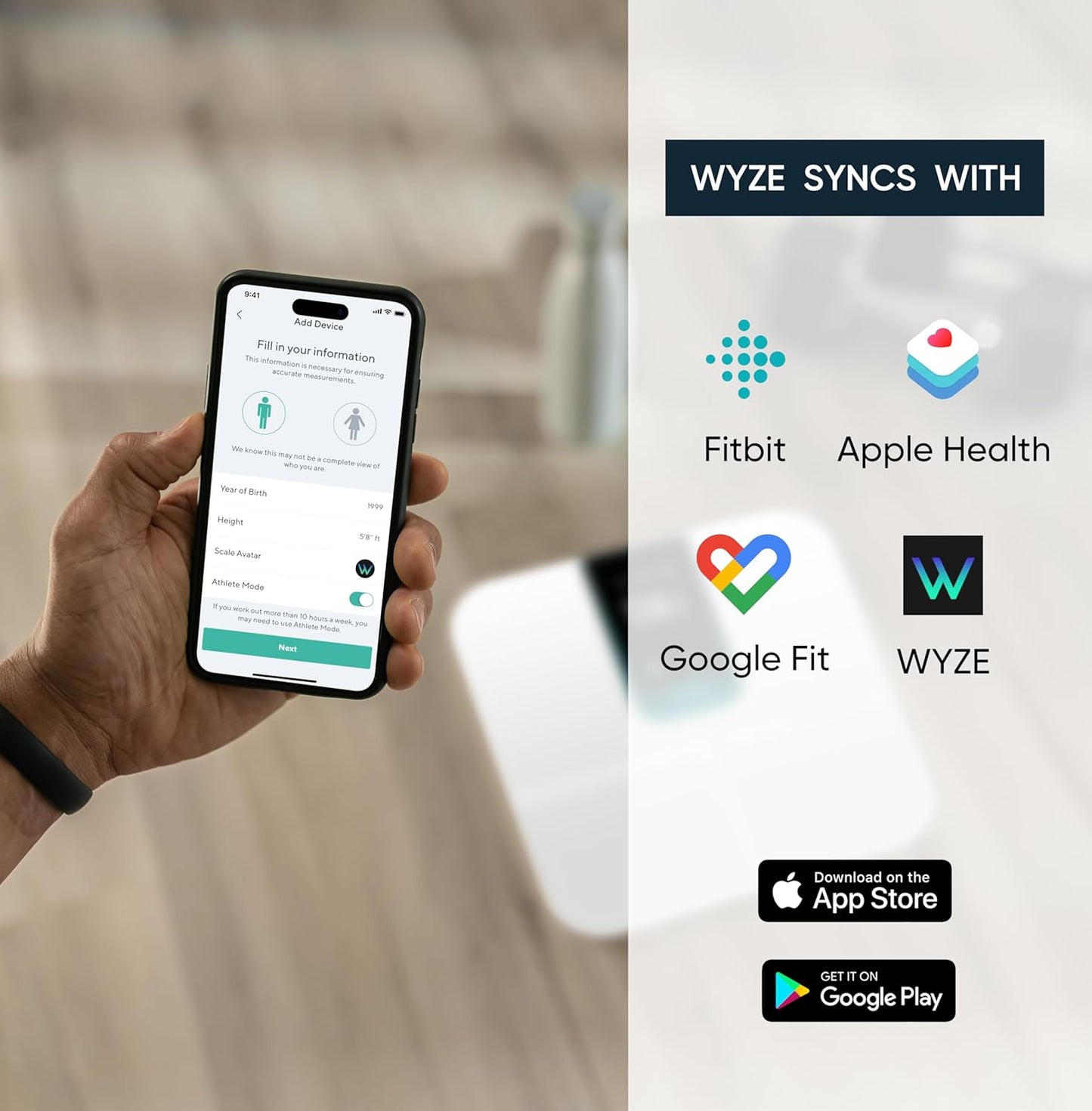 Wyze Scale Ultra, Smart Scale with 4.3" Color Display, Digital Bathroom Scale for Body Weight BMI Muscle Mass Composition, Wi-Fi & Bluetooth Body Fat Scale with Heart Rate- White