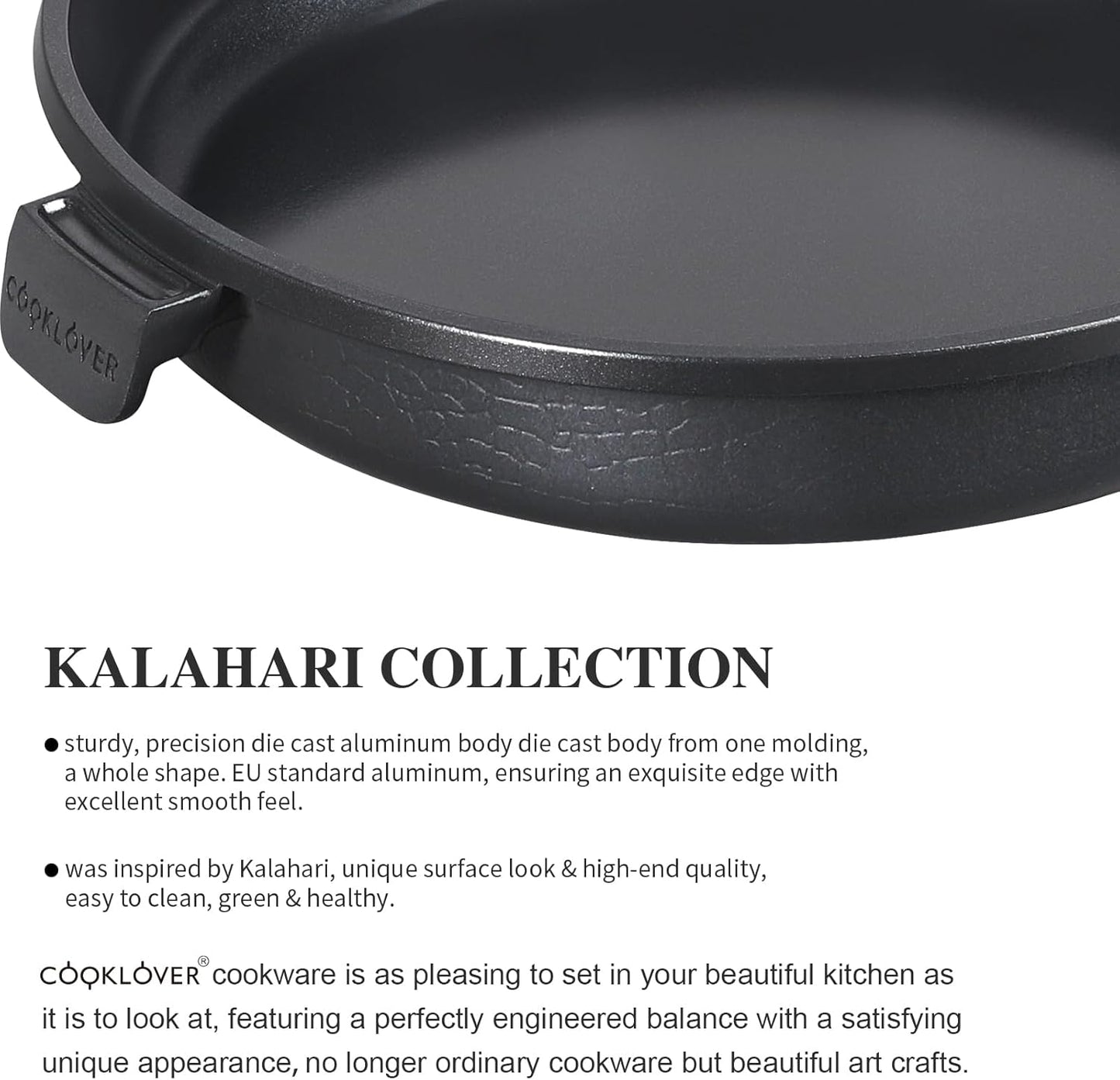 COOKLOVER Nonstick Ceramic Fry Pan, Non-Toxic, PTFE&PFOA Free, Induction Compatible Egg Skillet Frying Pan with Heat Resistant Handle, 9.5 Inch – Cream White