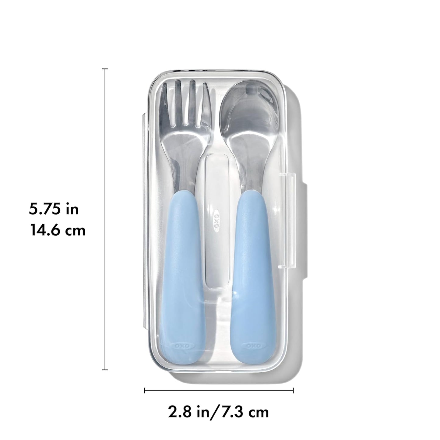 OXO Tot On-The-Go Fork and Spoon Set - Dusk
