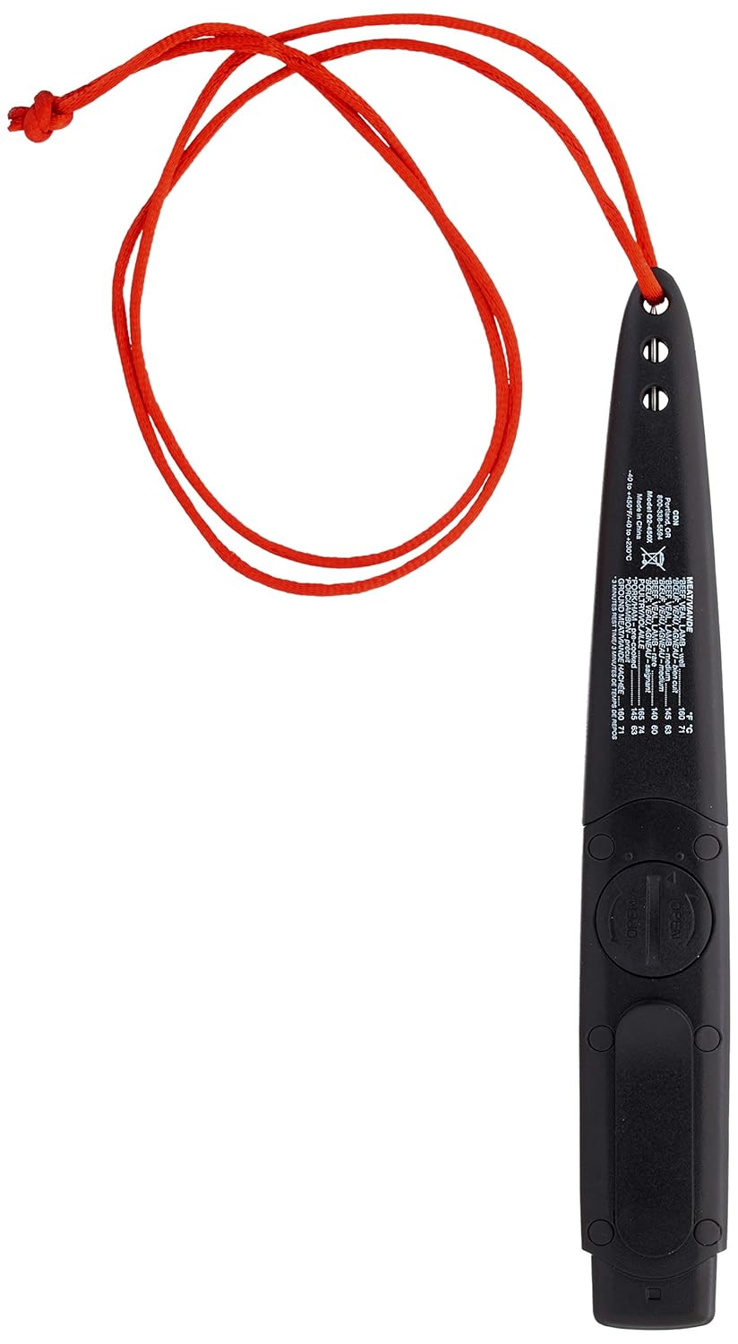 CDN ProAccurate® Waterproof Digital Thermometer with Protective Sheath, Easy to Read Display, 2.75" Stem with Thin Tip, Black/White (Q2-450X)