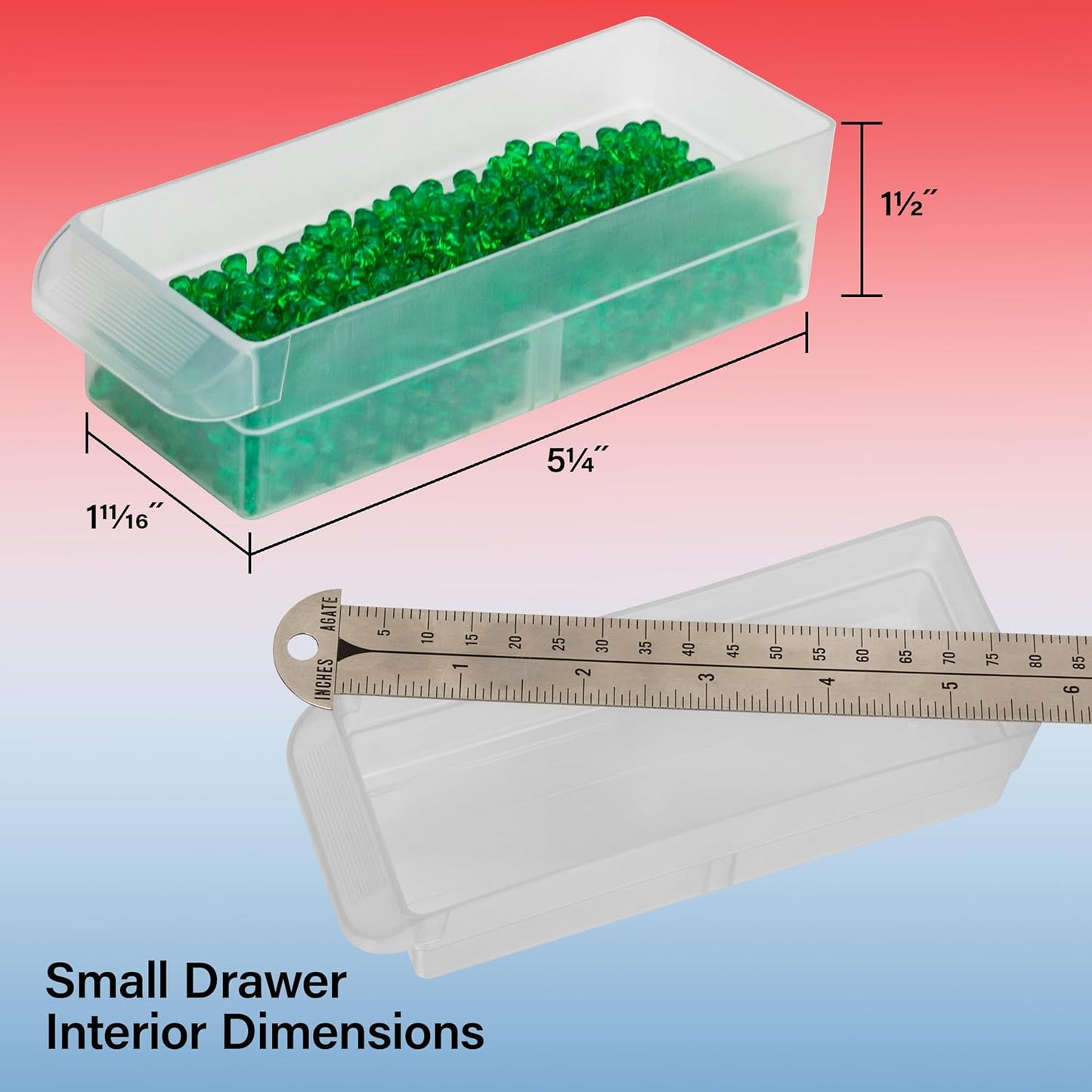 Akro-Mils 16-Drawer Plastic Drawer Storage Cabinet for Garage Organization, Beads, Makeup Organizer, Building Bricks Storage, Teacher Toolbox, 10-1/2" W x 6-1/2" D x 8-1/2" H, 10116 White