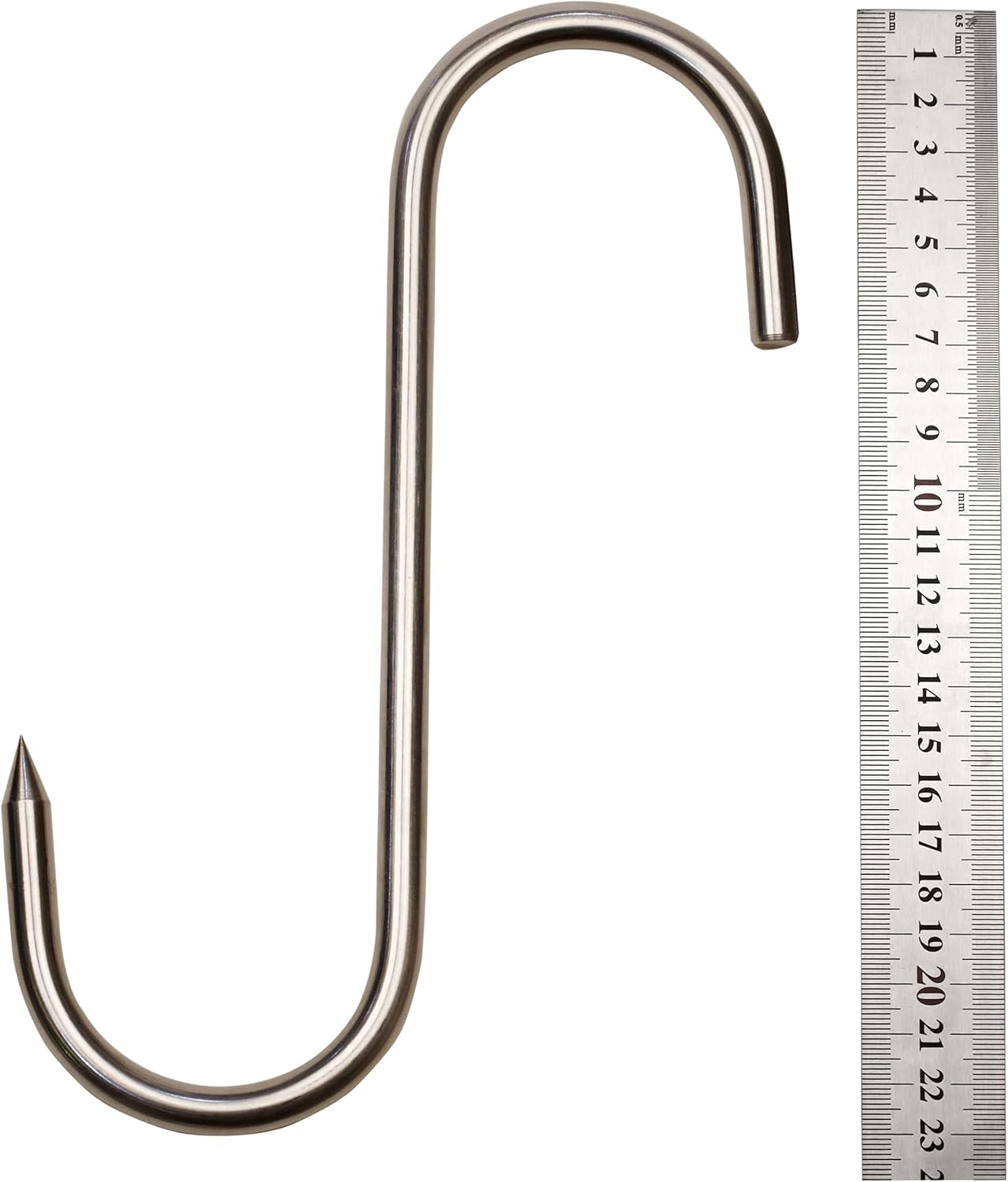 ARTOYS Meat Hooks for Butchering,5 PCS(10 inches 10mm) Heavy-Duty 304 Stainless Steel Meat Hook for Hanging Beef, Pork, Game, Moose - Strong & Sharp Butcher Hook with 1000 lbs Capacity