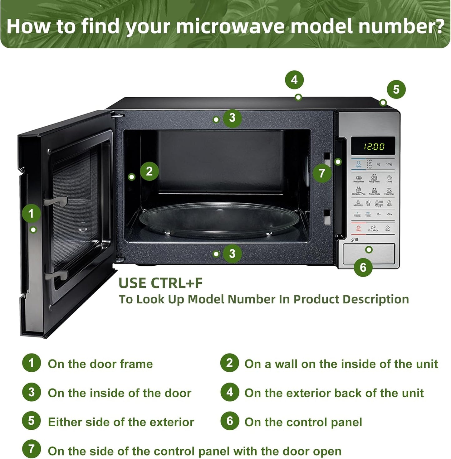12.5" Microwave Glass Plate Compatible with GE WB39X10003 Samsung DE74-20015G and Maytag 12 1/2" Microwave Glass Turntable - Replace Hotpoint Microwave Turntable Plate