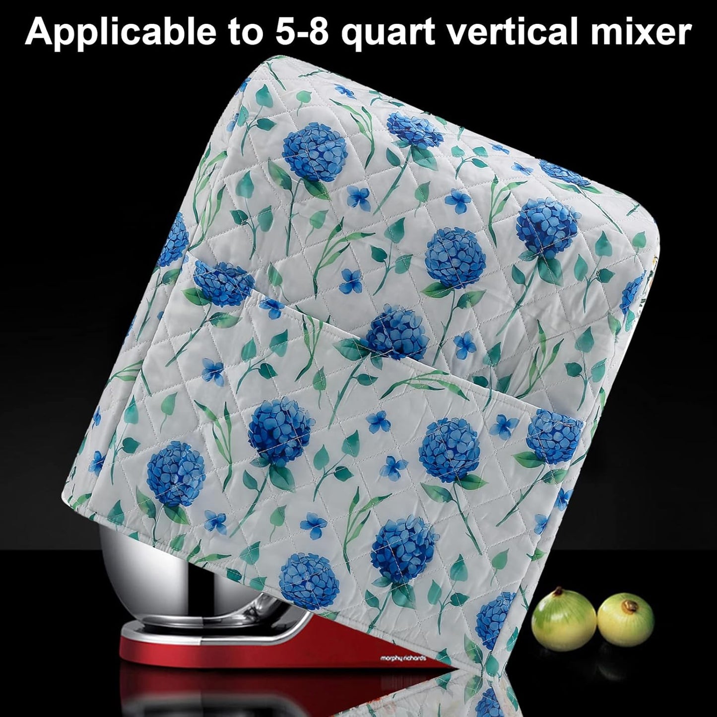 Stand Mixer Cover,Hydrangea Kitchen Mixer Cover Compatible With 5-8 Qt Kitchenaid Hamilton Mixers,Spring Summer Kitchen Decor,Kitchen Aid Mixer Covers,Pioneer Woman Kitchen Aid Mixer Assecories