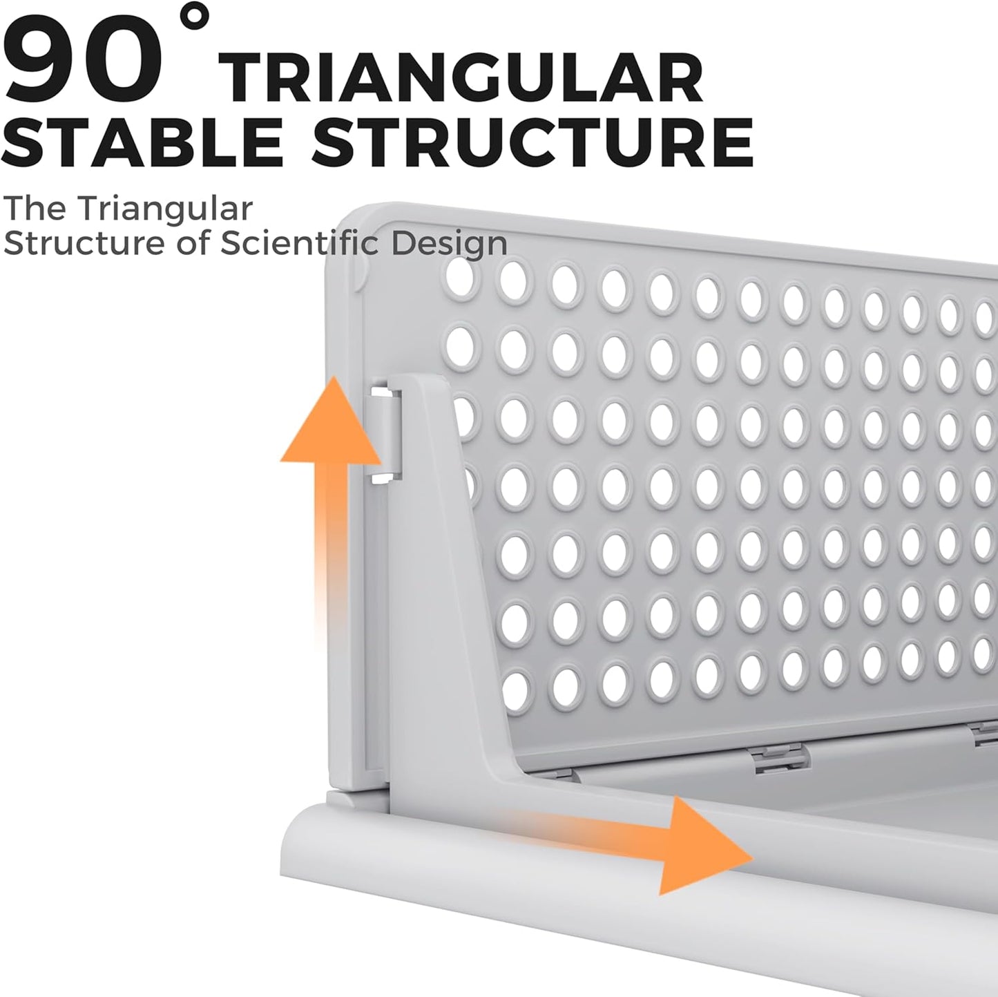 Pinkpum 6 Pack Closet Organizers Storage Box, Stackable Plastic Drawer Basket for Clothing, Stackable Storage Bins Shelf Storage Container for Closet Wardrobe Bedroom Bathroom Office Grey