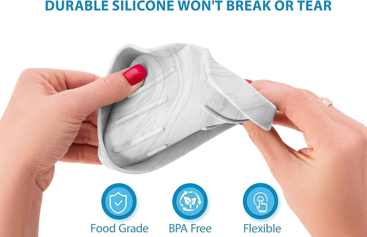 Marble Silicone Soap Dish Tray, Self Draining Soap Holder for Bar Soap, Silicone Soap Tray with Drainage, Soap Dishes for Bar Soap, Soap Bar Holder, Dish Soap Tray for Kitchen Counter