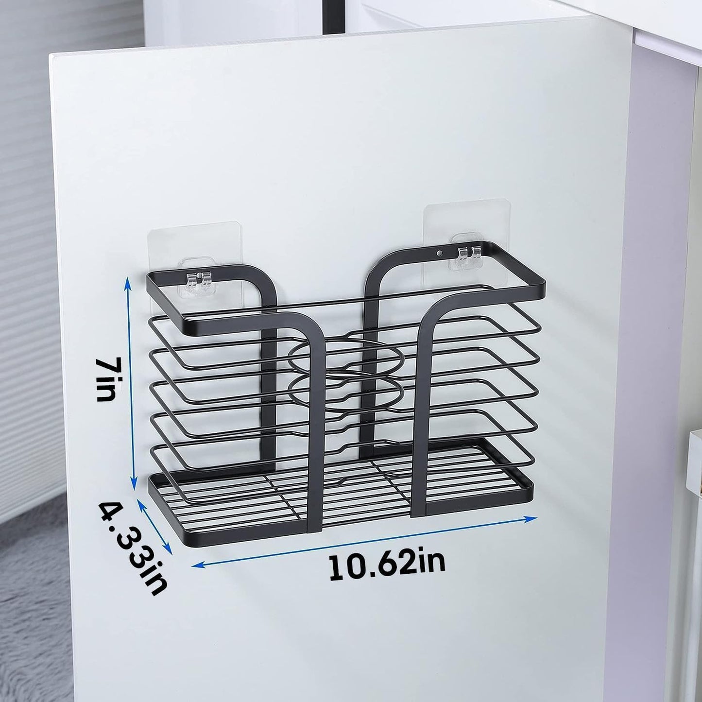 YIGII Hair Dryer Holder/Hair Tool Organizer Wall Mount - Metal Wire Bathroom Blow Dryer Holder Hair Styling Hot Tools Organizer for Flat Iron, Curling Wand, Straightener, Electric Shaver