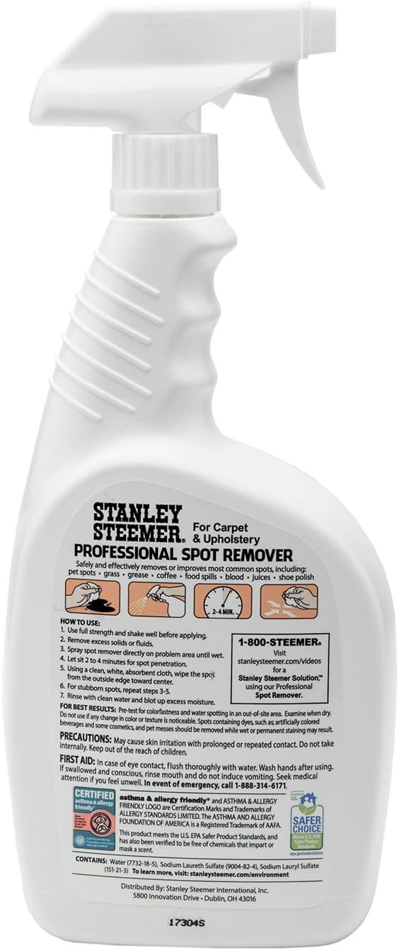 Stanley Steemer Professional Carpet and Upholstery Spot Remover, 32 OZ
