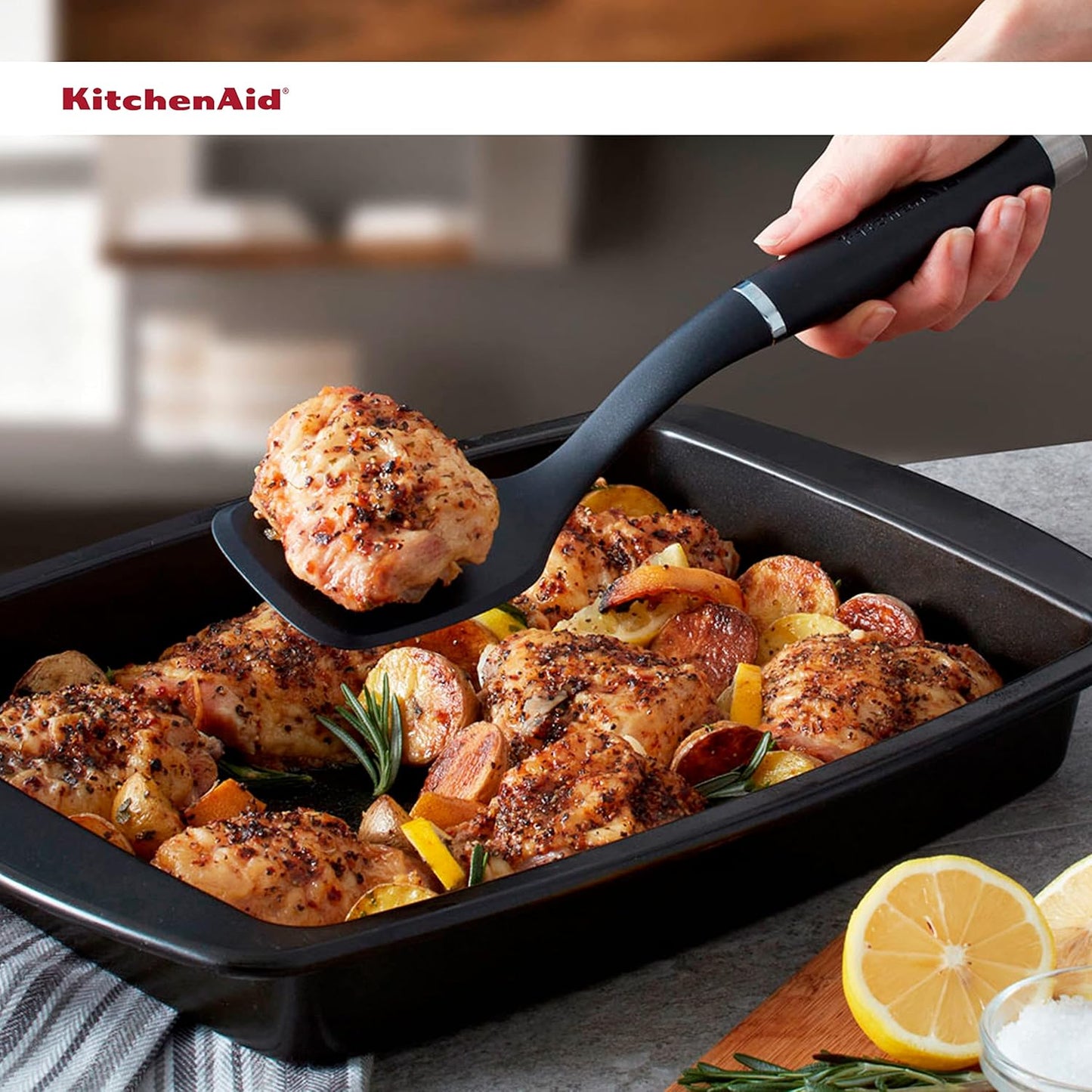 KitchenAid KO015OHOBA Gourmet Nylon Short Turner,Matte Black