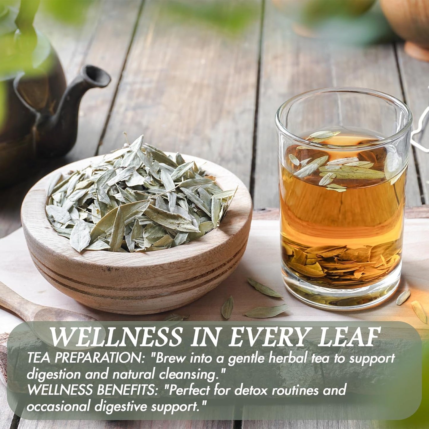 Cure Wid Pure Certified Organic Dried Senna Leaves 4oz Resealable Pack - Non-GMO Organic Senna Tea For Constipation Relief - Senna Leaf Tea To Support Digestion & Regulate Bowel Movements Hojas De Sen