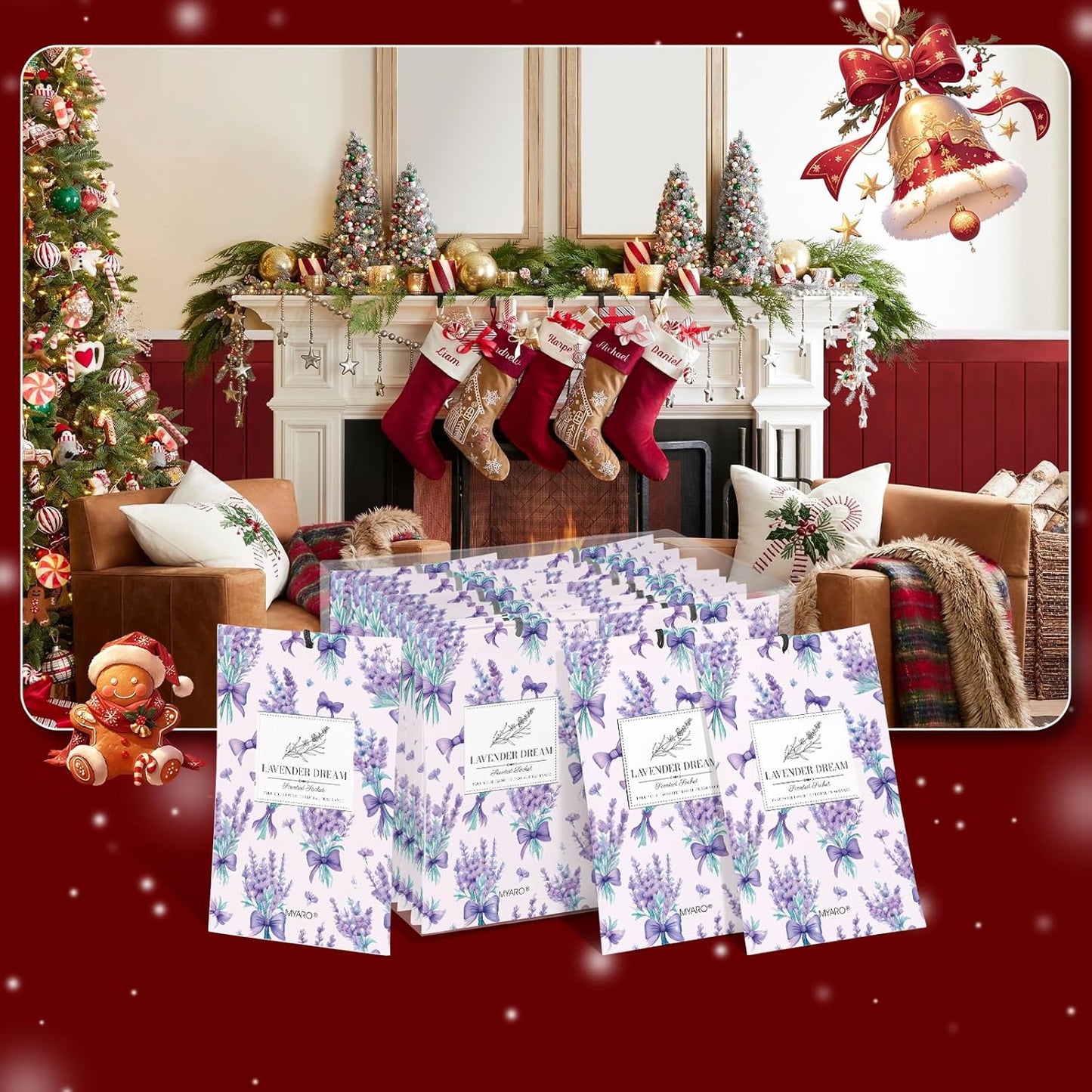 MYARO 20 Packs Fresh Lavender Scent Air Freshener for Drawer and Closet Long Lasting Sachets Bags Drawer Odor Deodorizers Home Car Fragrance