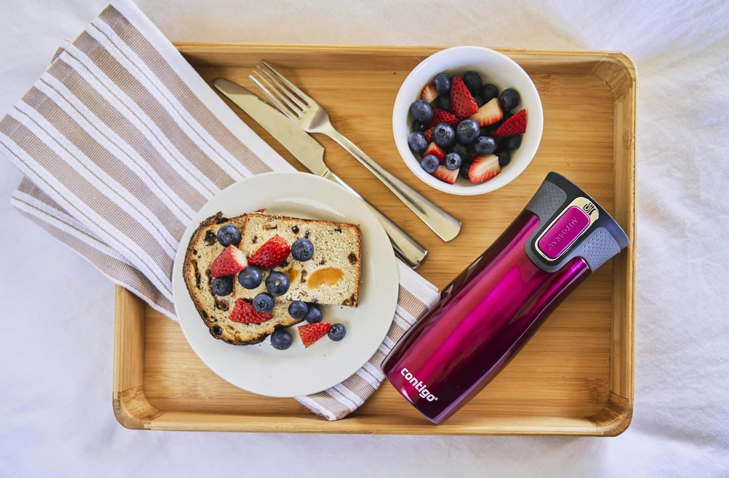 Contigo West Loop Autoseal Travel Mug, Stainless Steel Thermal Mug, Vacuum Flask, Leakproof Tumbler, Coffee Mug with BPA-Free Easy-Clean Lid