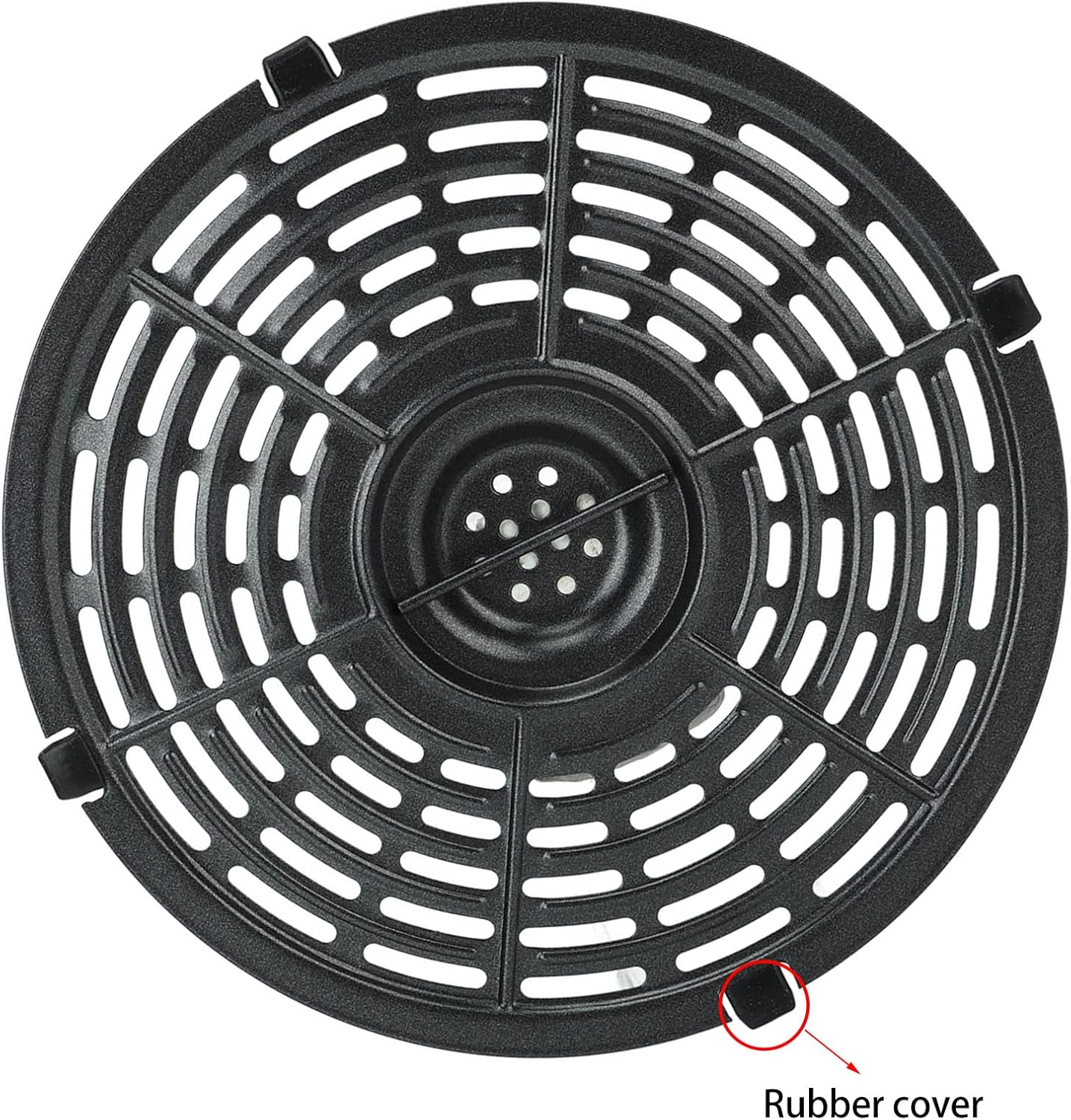 Focket 21.6cm 8.5 Inch Air Fryer Replacement Crisper Plate, Non Stick Coating Pan Air Fryer Grill Pan Air Fryer Grill Plate for Steak, Dishwasher , Air Fryer Accessories Tray