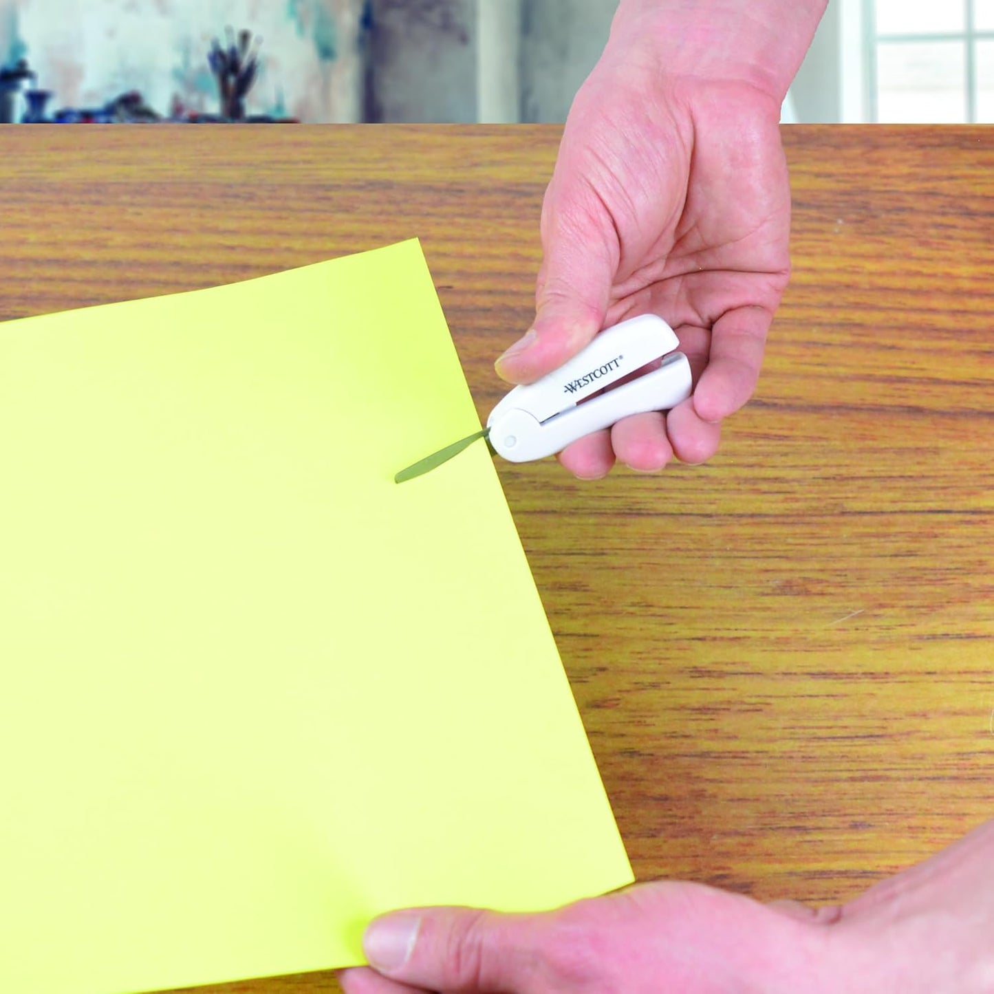 Westcott Titanium-Bonded Minis for Crafts and Sewing, Including Scissors for Fabric and Paper and Rotary Cutter, 2-Piece Set