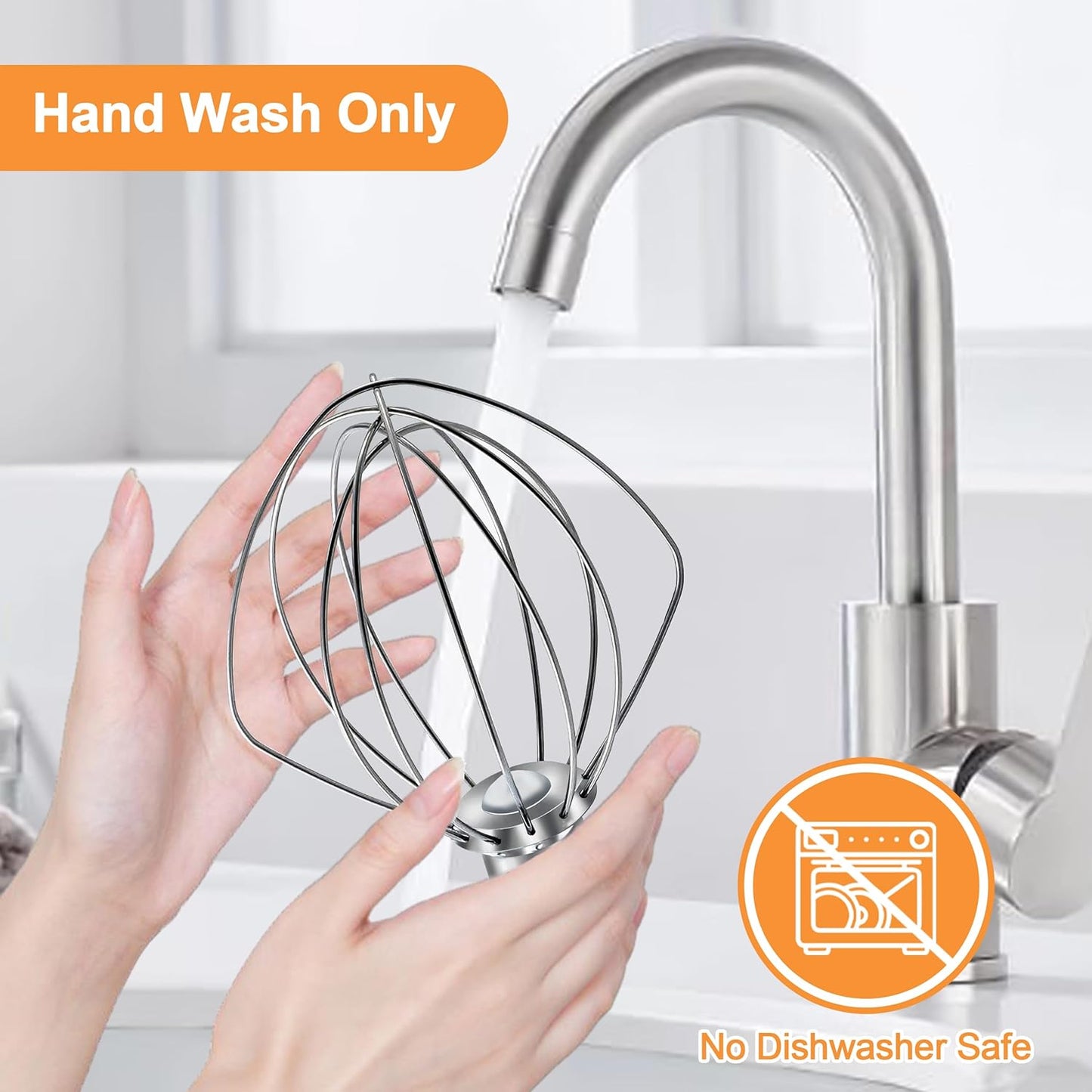 Wire Whip for KitchenAid Tilt-Head Stand Mixer Accessory Replacement, Egg Cream Stirrer, Cakes Mayonnaise Whisk๏ผWhipping Egg White