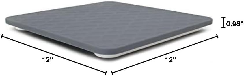 Greater Goods Designer Bathroom Scale: Non-Slip Silicone Cover, Hidden LED Display, Spot-On Precision, 400 lb Capacity (Gray)