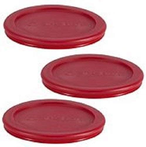 Anchor Hocking Replacement Lid 2 Cup / 472 ml, Set of 3 lids, red Round