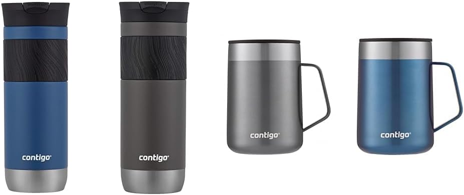 Contigo Byron 2-Pack Stainless Steel Travel Mug Bundle Streeterville Stainless Steel Travel Mug