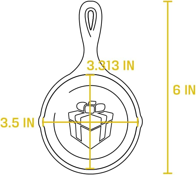 Lodge 3.5 Inch Miniature Cast Iron Pre-Seasoned Skillet – Signature Teardrop Handle - Use in the Oven, on the Stove, on the Grill, or Over a Campfire, Black
