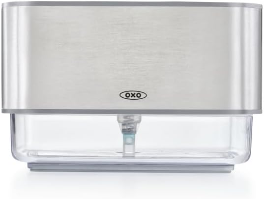 OXO Good Grips Stainless Steel Soap Dispensing Sponge Holder - Clear, One Size