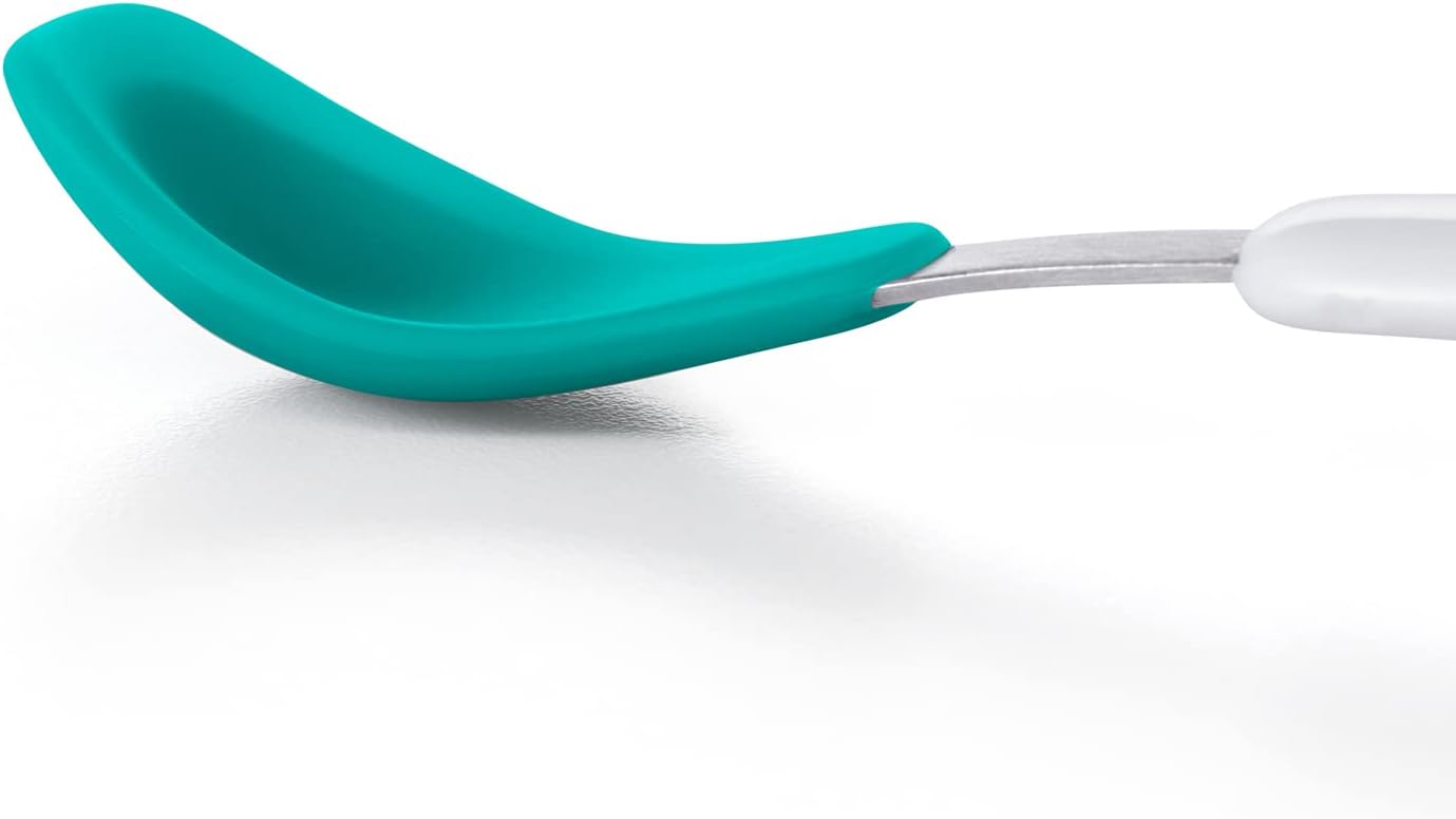 OXO Tot Feeding Spoon Set With Soft Silicone, Teal
