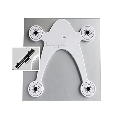 Moss & Stone Silver Digital Bathroom Scale for Body Weight, Smart Step-On Technology, Backlit LCD Display, High Accuracy Weight Scale 400lb/180kg, Glass Slim Design, Auto On/Off, Home Use