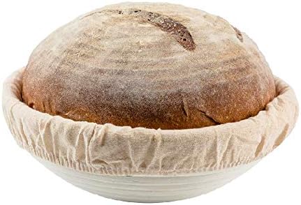 10 inch Round Banneton Bread Proofing Basket Liner SUGUS HOUSE Brotform Dough Rising Baking Bowl Dough Gifts for Bakers Proving Baskets for Sourdough