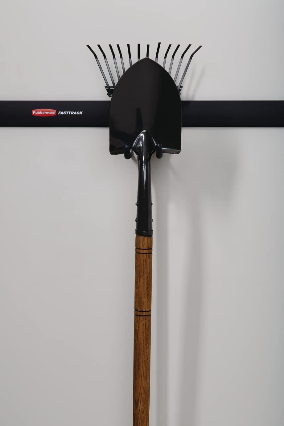 Rubbermaid FastTrack Rail Garage Organization Multi-Purpose Hook 50 lbs Capacity Satin Nickel Wall Mounted Storage System Direct Mount into FastTrack Garage Rail for Home/Garage Organization