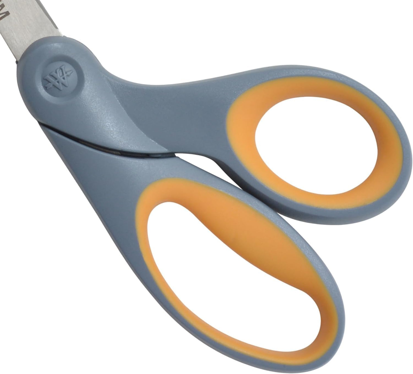 Westcott 8" Bent Craft Scissors with Titanium-Bonded Blades for Heavy-Duty Use (Yellow/Gray)