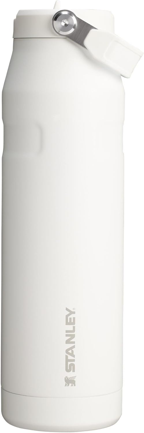 Stanley IceFlow Flip Straw 2.0 Water Bottle 36 OZ | Built-In Straw with Larger Opening | Lightweight & Leak-Resistant | Insulated Stainless Steel | BPA-Free | Frost