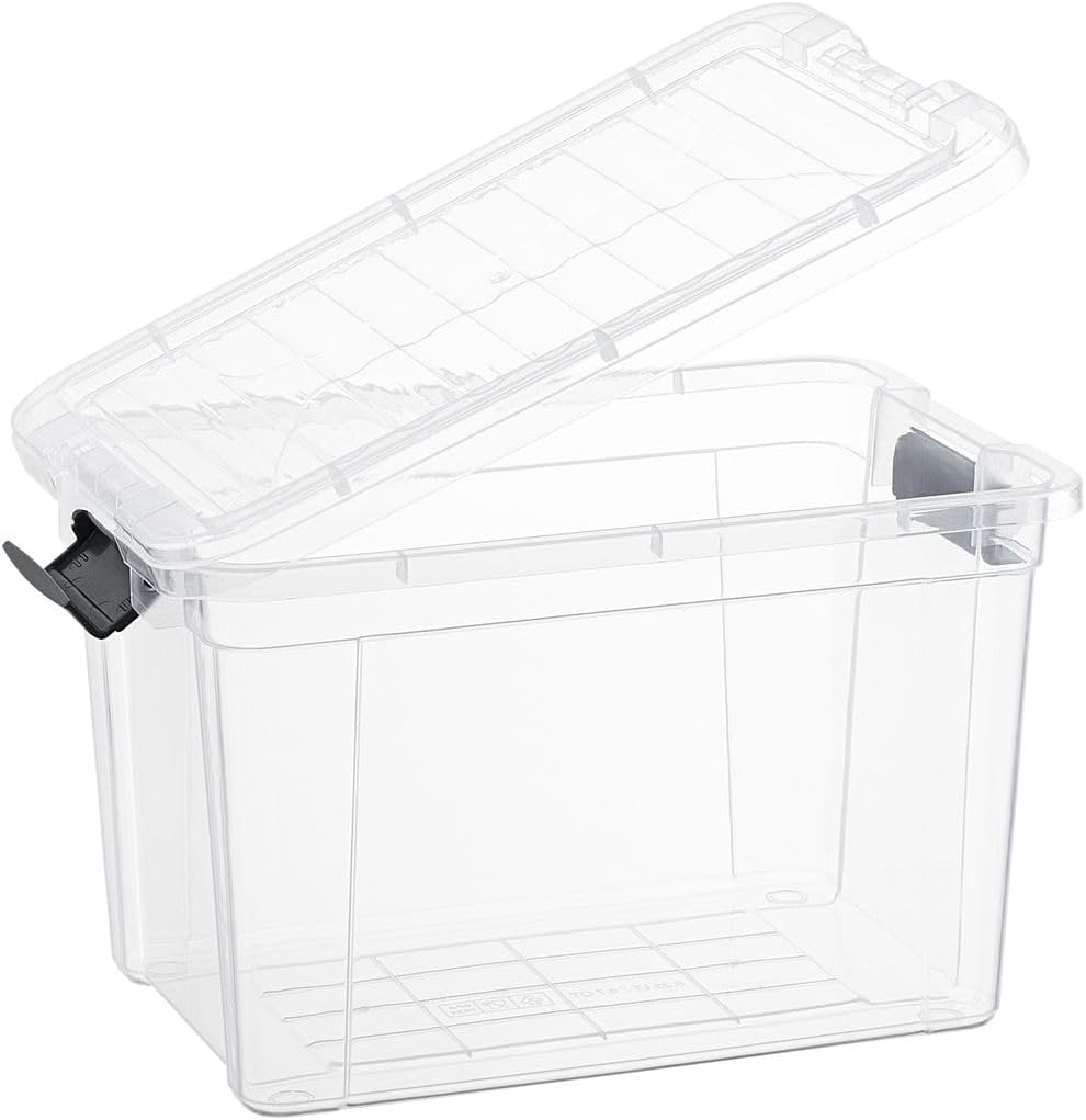 Superio X-Deep Clear Storage Container with Lid and Handles, Stackable Organizer Bin for Home, Garage, and Dorm- Store Cloths, Boots, Toys, and Accessories, (8.7 Qt.)