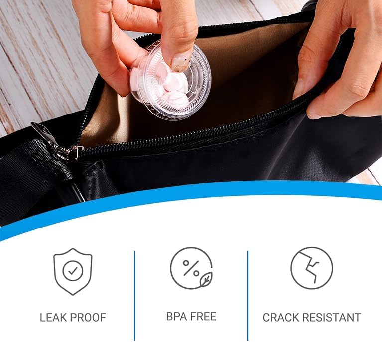 EDI [1 OZ, 100 Sets] Clear Disposable Plastic Portion Cups With Leakproof Lids | Jello Shot, Condiment, Dipping Sauce, Souffle Cups | BPA Free | Recyclable