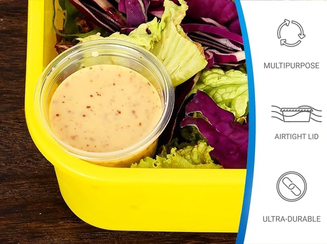 EDI - Clear Disposable Plastic Portion Cups with Leakproof Lids - Jello Shot, Condiment and Dipping Sauce, Souffle - BPA Free, Recyclable (2 OZ, 50 Sets)