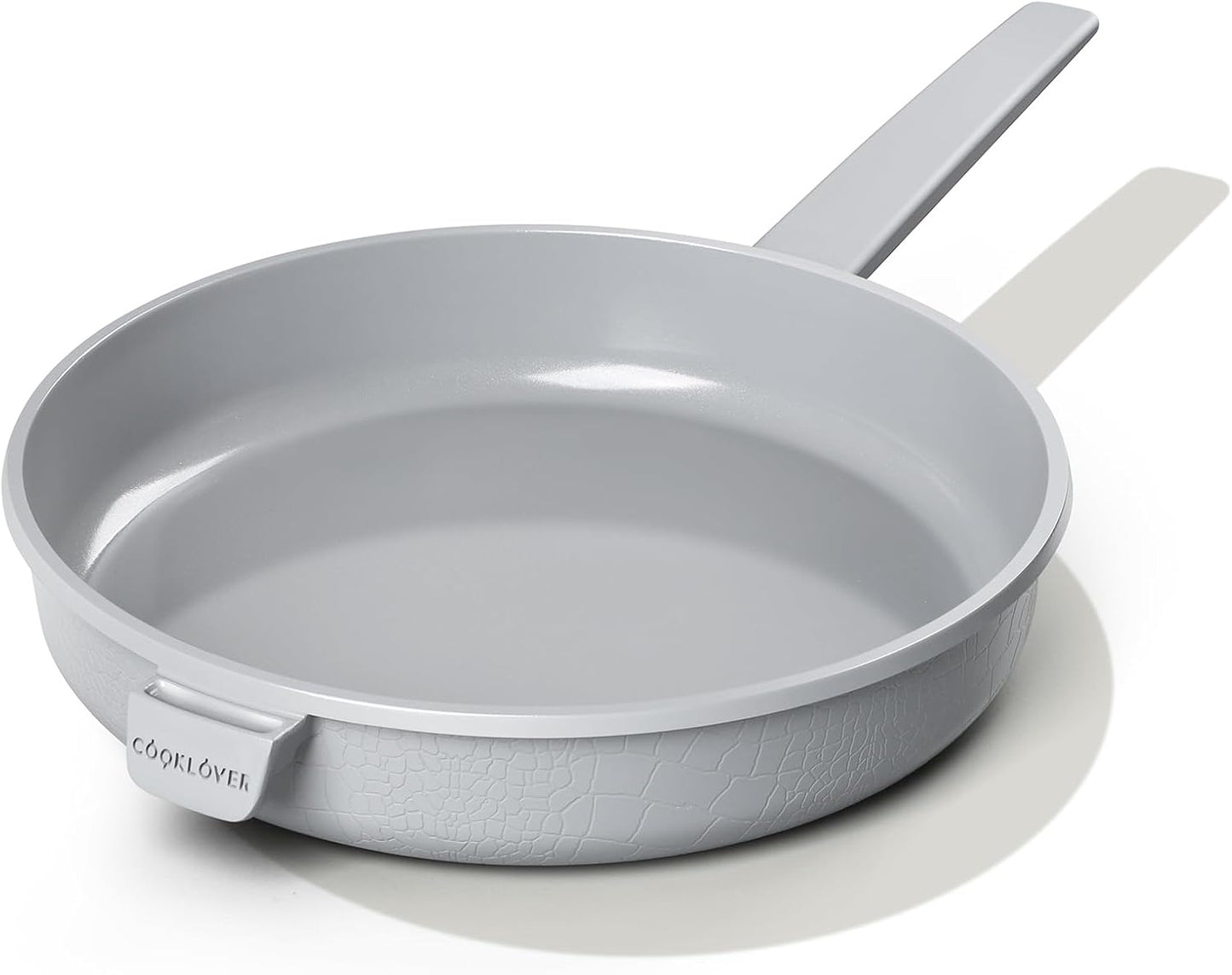 COOKLOVER Nonstick Ceramic Fry Pan, Non-Toxic, PTFE&PFOA Free, Induction Compatible Egg Skillet Frying Pan with Heat Resistant Handle, 11 Inch – Gray