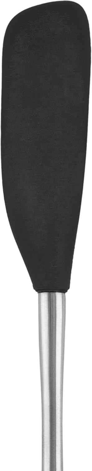 Tovolo Jar Spatula Silicone Long Stainless Steel Handle Scraper Spatula Black, Jar Scraper Heat Resistant Dishwasher Safe BPA Free Kitchen Utensil for Scraping Spreading Jelly Peanut Butter