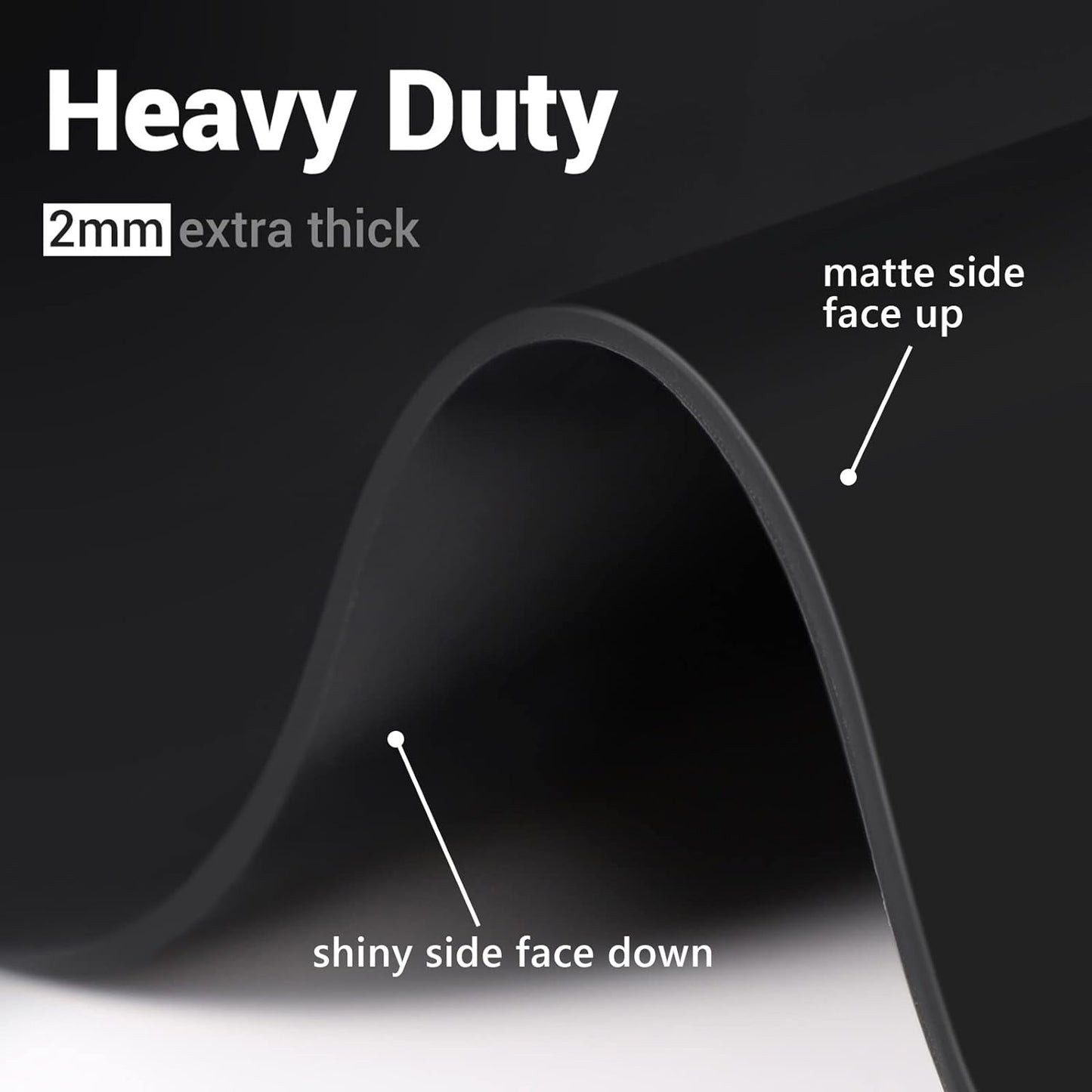 Ewen 2mm Thick Silicone Mats for Kitchen Counter, 27.6x19.5in Heat Resistant Silicone Baking Mat, Large Placemat Pastry Countertop Protector Mat Hot Pad for Stove Coffee Maker Air Fryer Toaster Black