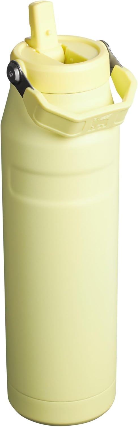 STANLEY IceFlow Flip Straw 2.0 Water Bottle 36 OZ | Built-In Straw with Larger Opening | Lightweight & Leak-Resistant | Insulated Stainless Steel | BPA-Free | Pomelo