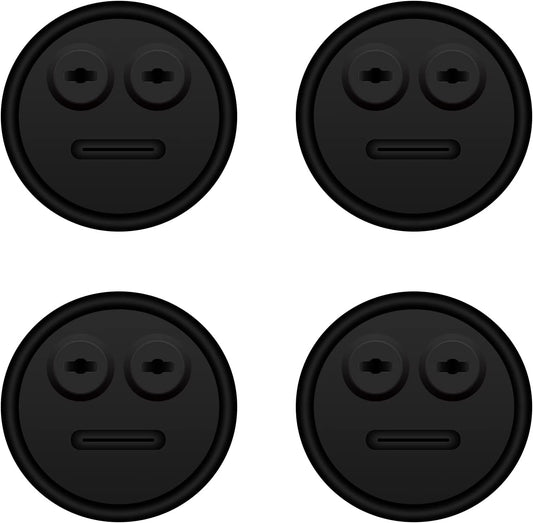 4-Pack Temp Probe Grommet for BBQ Grills, Replacement for Weber 85037 Smokey Mountain Accessories, and Other Smoker Grills Thermometer Probe Port (Black)