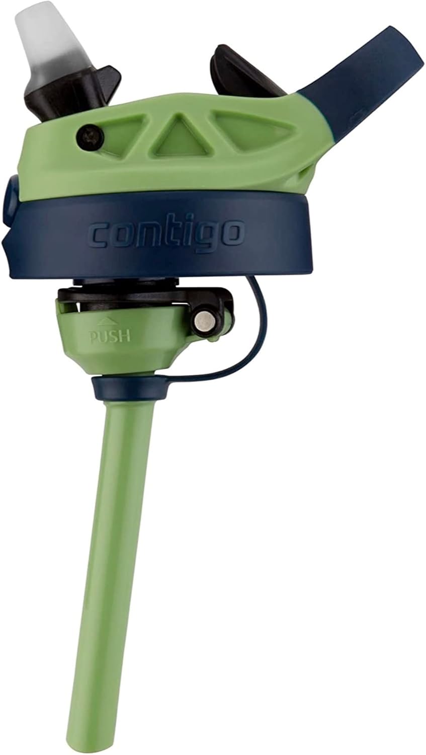 Contigo Kids Stainless Steel Water Bottle with Redesigned AUTOSPOUT Straw, 13 oz, Blueberry & Green Apple, Easy Clean, BPA Free