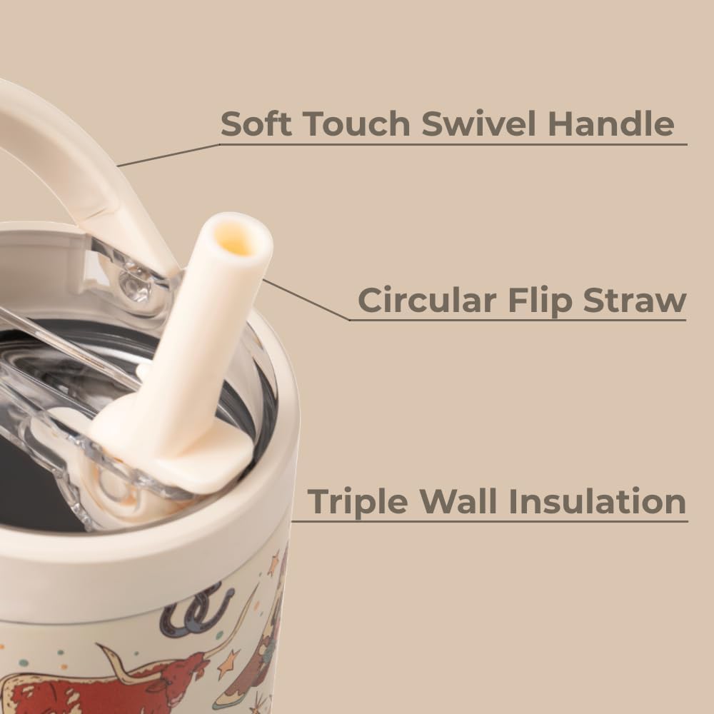 HydroJug Sport - Stainless Steel Tumbler with Straw, Vacuum Insulated, 32oz Leakproof Water Bottle, Ergonomic Design, Reusable, Dishwasher Safe, Rubber Base, Durable for Gym or Outdoors, Rodeo